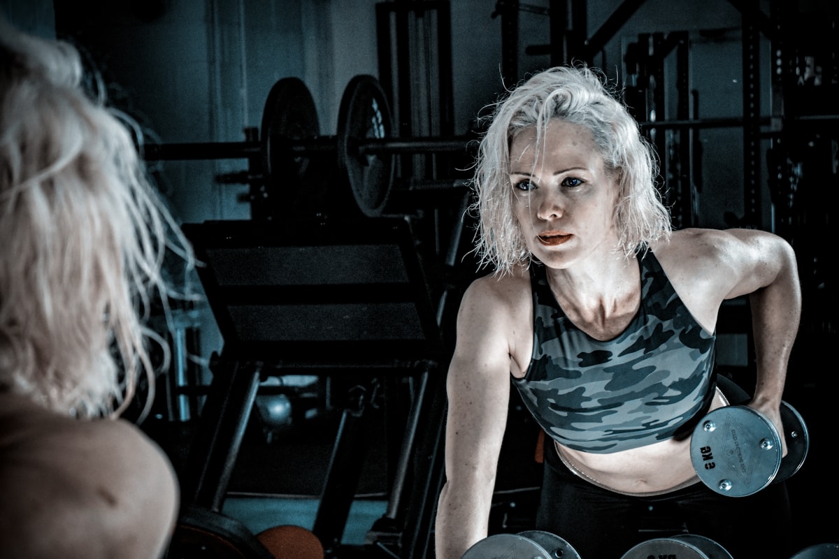 Active woman over 40 exercising outdoors